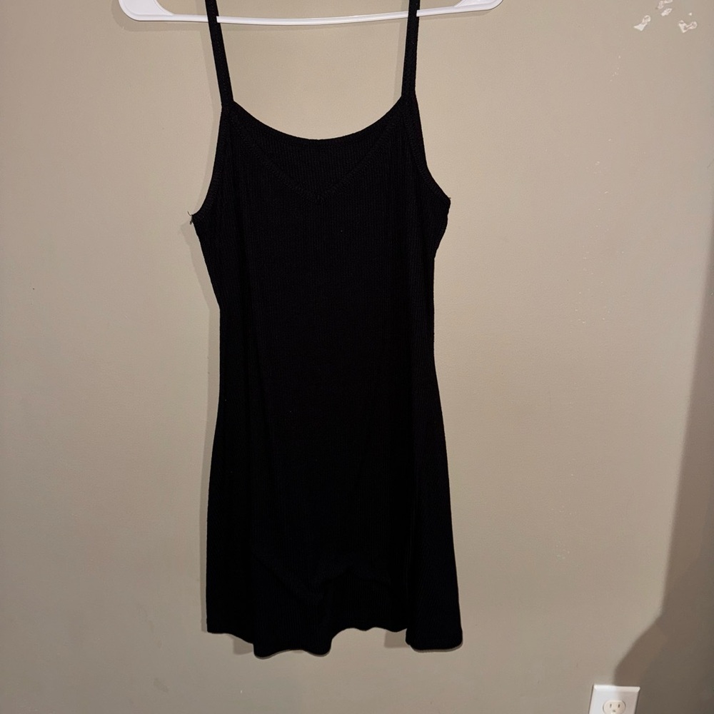 Black Sleeveless Knit Dress